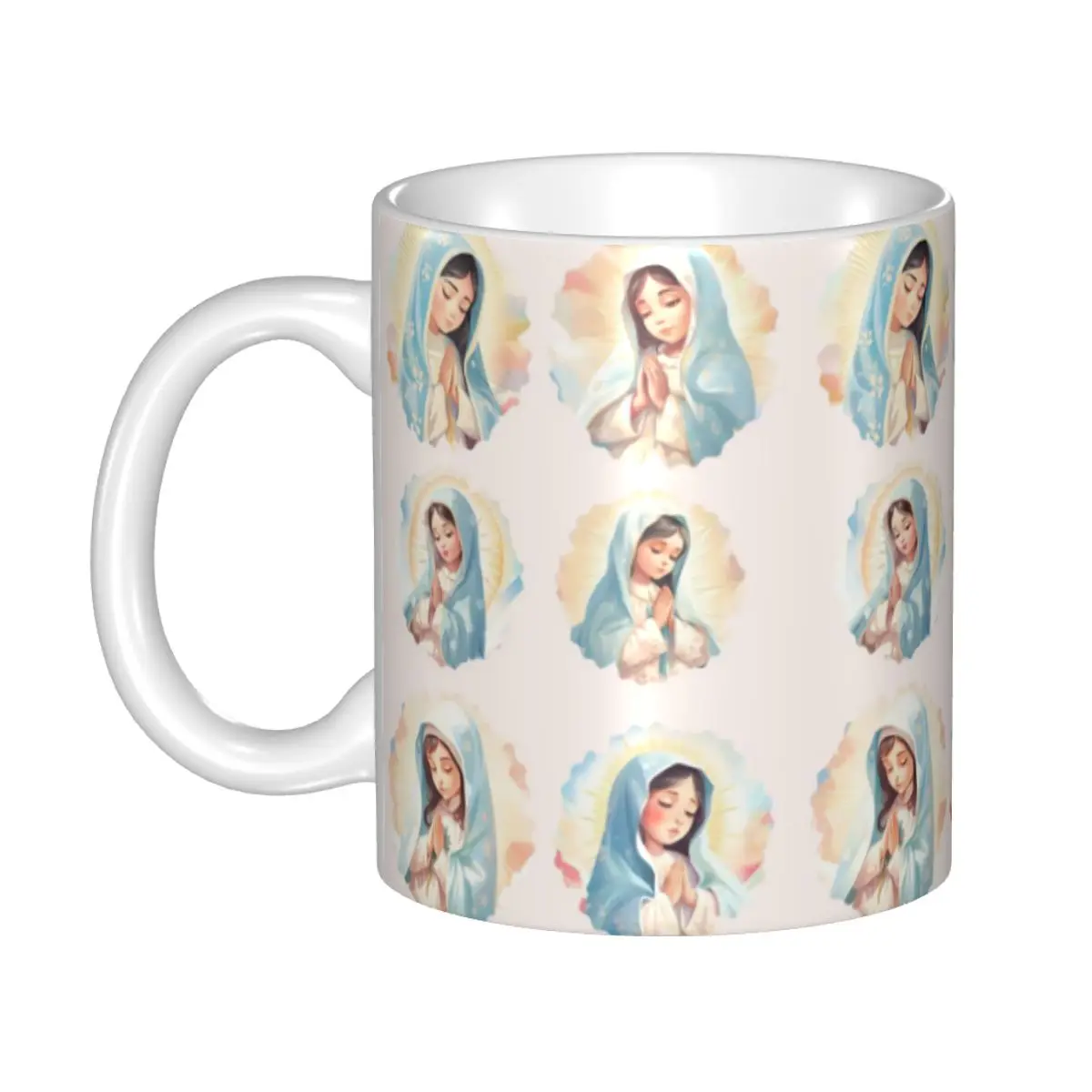 Personalized DIY Our Lady Of Guadalupe Virgin Mary Ceramic Mugs Coffee Cup Creative Gift