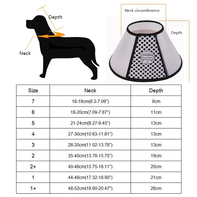 Elizabeth Ring Pet Protective Cover Beauty Anti-bite Anti-lick Universal Cat Dog Collar Adjustable High Transparency Accesorios