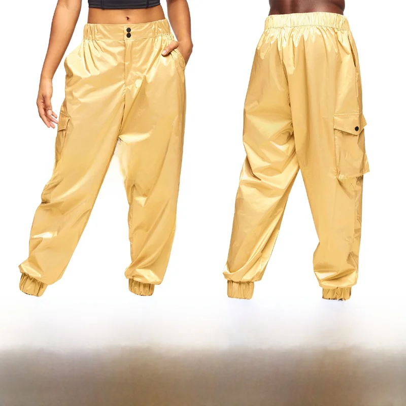

Loose Fit Dance Fitn Clothing Gold Sport Pants for Men And Women ZUM Ba Performance Outfit Qui Dry Street Dance Trousers