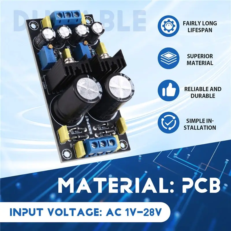 LM317/337 Power Board Adjustable Voltage Regulator Power Supply Positive Negative Dual Power AC-DC 5V 12V 24V