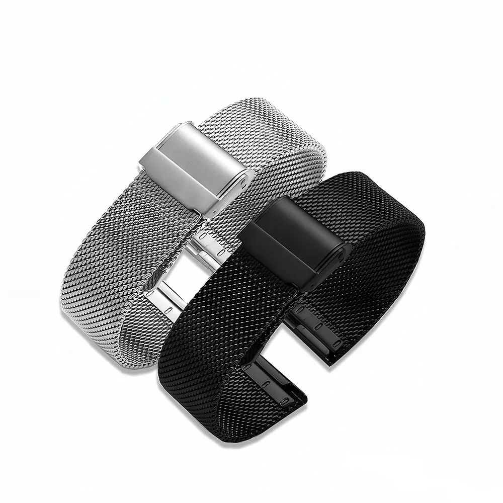 حزام الساعات العام للرجال والنساء 12 مللي متر 13 مللي متر 14 مللي متر 15 مللي متر 16 مللي متر 17 مللي متر 18 مللي متر 19 مللي متر 20 مللي متر سوار ساعة معصمه حزام الفولاذ المقاوم للصدأ