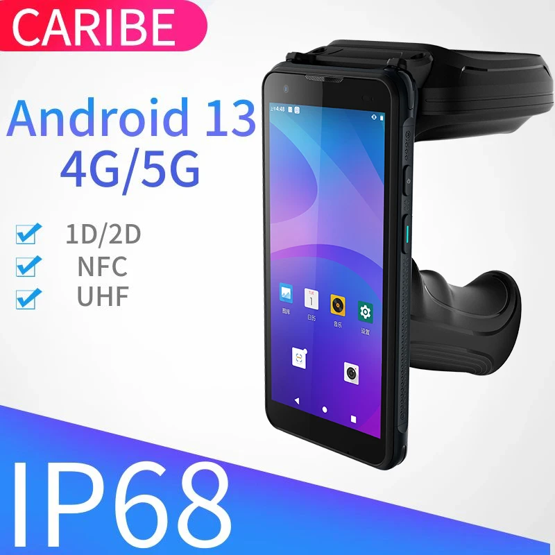 

CARIBE PL-60L Складской инвентарь, сборщик данных, портативный терминал, 1D 2D сканер штрих-кода, КПК