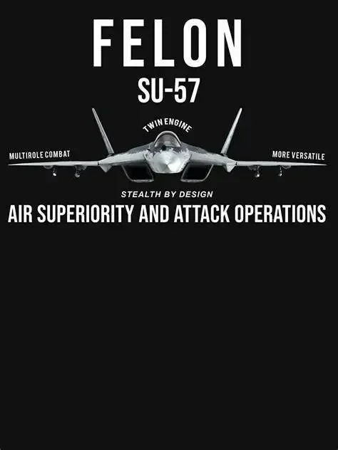 SU-57 Felon Multi-role Stealth Jet Fighter T-shirt Short Sleeve Casual Cotton O-Neck Summer Shirts