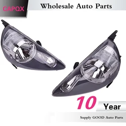 CAPQX 2PCS Car Replacement front Bumper headlight headlamp head light head lamp For FIT JAZZ 2005 2006 2007 2008 GD1 GD3