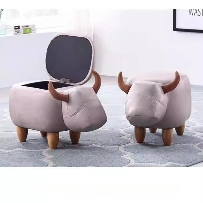 

Creative calf shoe change stool entry stool low stool simple footstool storage makeup living room light luxury home