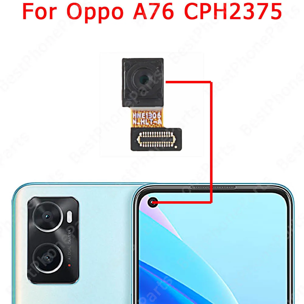 Front Back View Big Rear Backside Camera For OPPO A76 A77 5G A83 Selfie Camera Module Flex Replacement Spare Parts