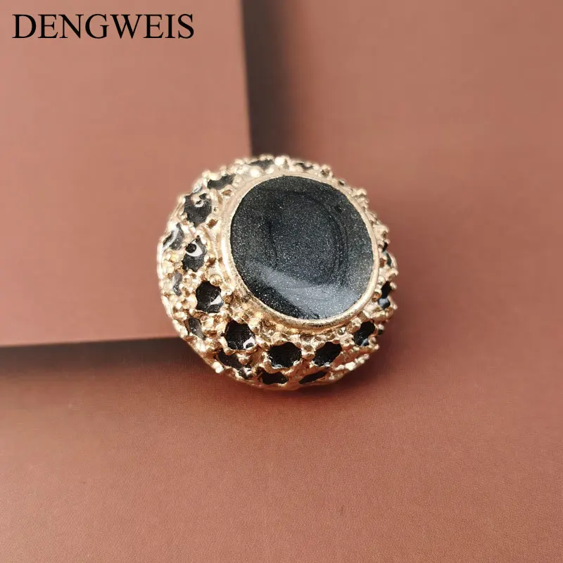 Hohe Qualität Mode Luxus Metall Gold Knöpfe für Kleidung Krone Perle Ball Vintage Dekorative Mantel Nähen Zubehör Neue 3 stücke – Detail 3