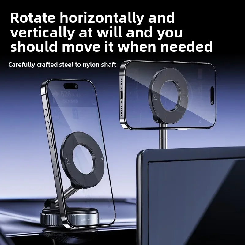 

360° Rotation Desk Holder Vacuum Suction Trong Magnetic Mobile Phone Car Phone Holder Bracket for Interior Navigation