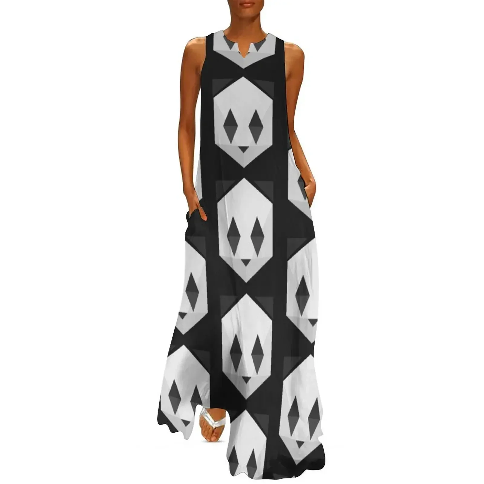 

Panda (black) Long Dress ladies dresses for special occasion evening dress women elegant women's sets Women's dresses Dress