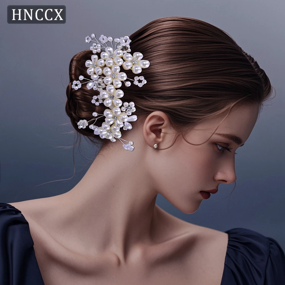 

YouLaPan Elegant Bridal Wedding Pearl Haircomb Hand woven Exquisite Ladies Banquet Dancing Party Everyday Hair Accessories HP05