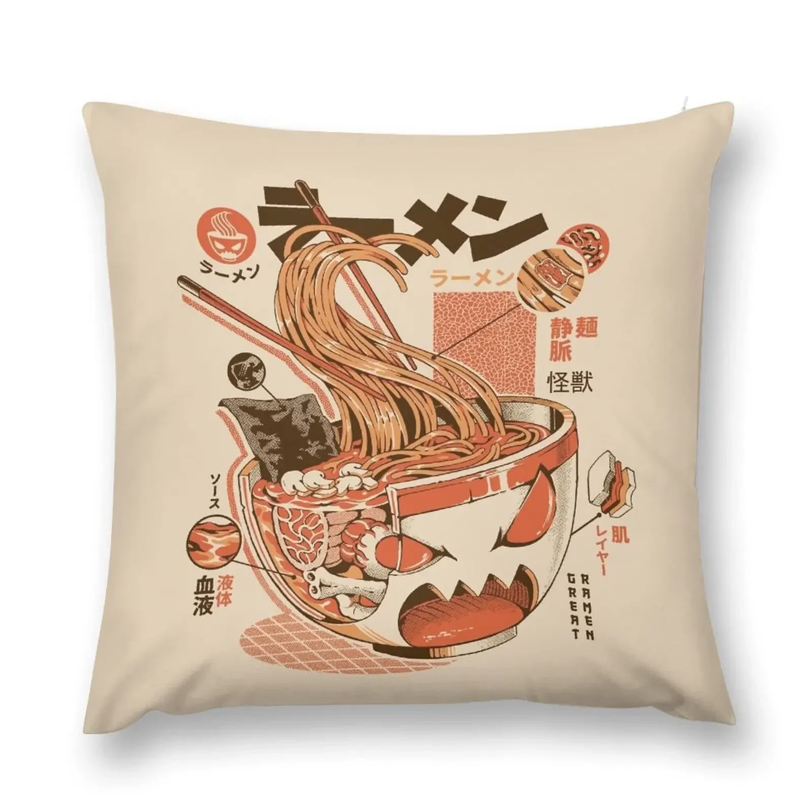 

X-ray Great Ramen! Throw Pillow autumn decoration Throw Pillow pillowcases for sofa cushions Cushion Cover Luxury pillow