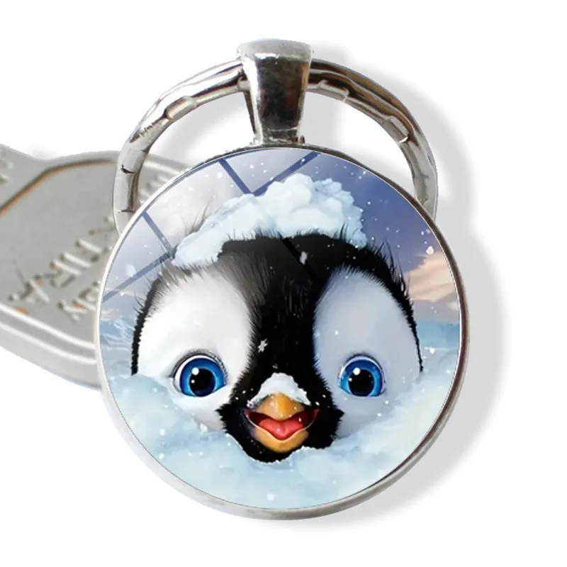 Pinguin-Schlüsselanhänger-Anhänger, Metall-Schlüsselanhänger, Taschenanhänger, kleines Geschenk für Frauen.