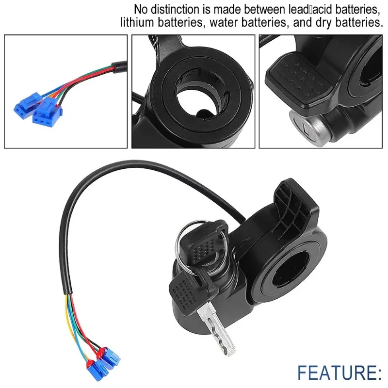 AED2-For Kukirin A1/G2 Max/G2 Pro Electric Scooter Ignition Lock Integrated Throttle Switch With Key