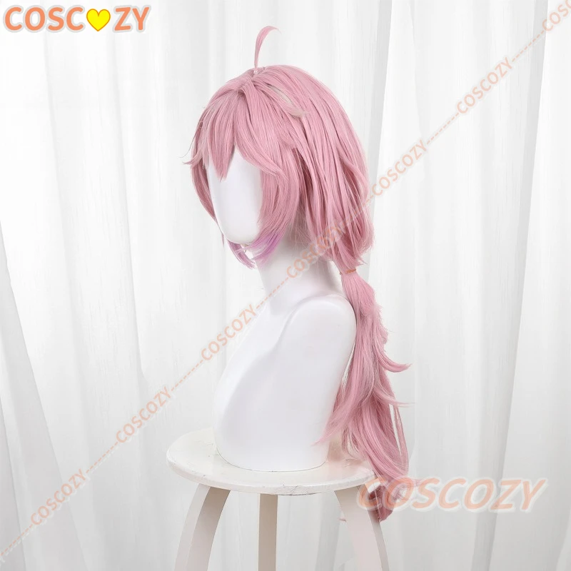 วิกผมคอสเพลย์เกมวูเธอร์ริ่งเวฟส์ แอนคอร์ สีชมพูผสมสีขาว วิกผมคอสเพลย์สำหรับผู้หญิง วิกผมทนความร้อน ทำจากผมสังเคราะห์