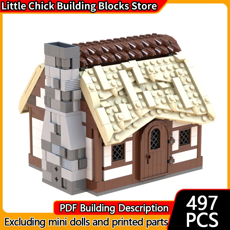 

City Street View Model MOC Building Bricks A Cozy Cottage Modular Technology Children Holiday Gifts Assemble Toys Suit