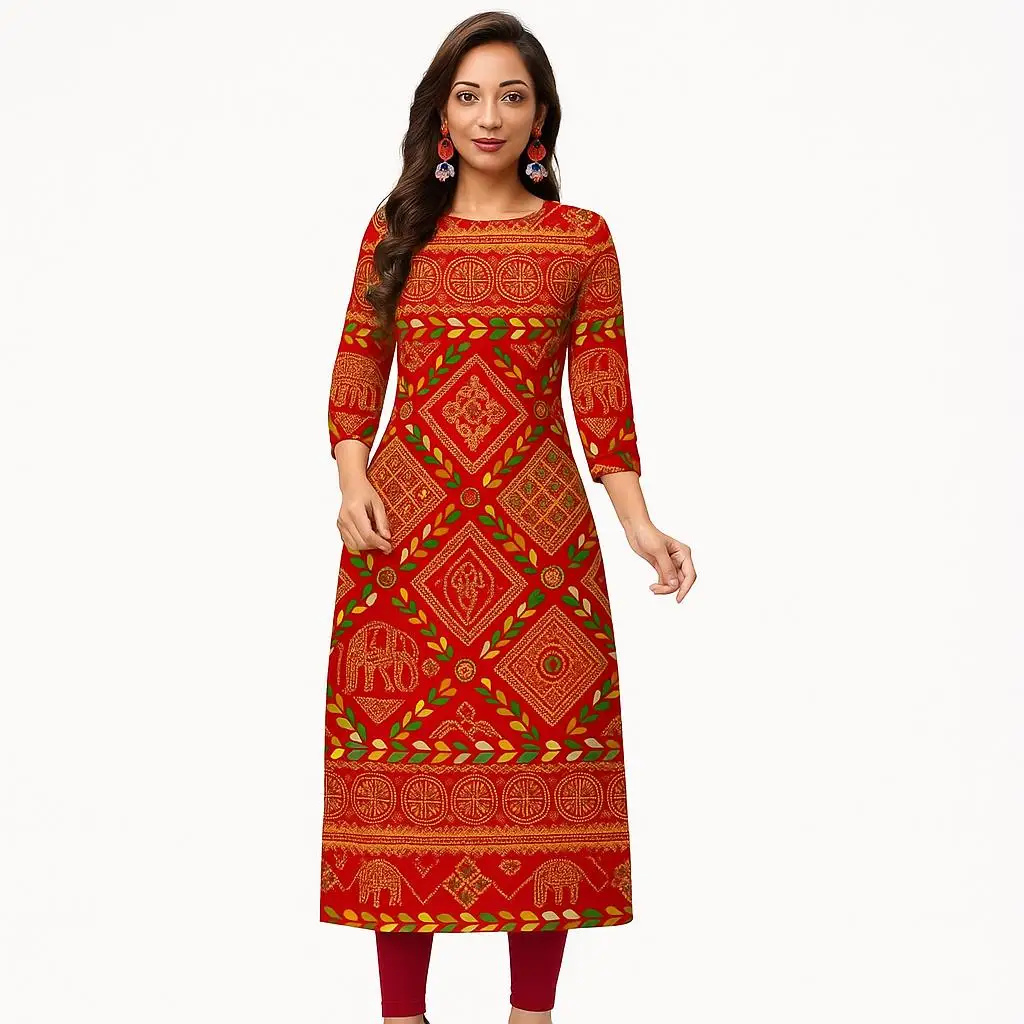 فستان مريح على الموضة للنساء من كورت المسلمات أنبوب مستقيم عرقية فيستيتي بحاشية شق مغربية دونا أبيتو دونا Musulmana #3