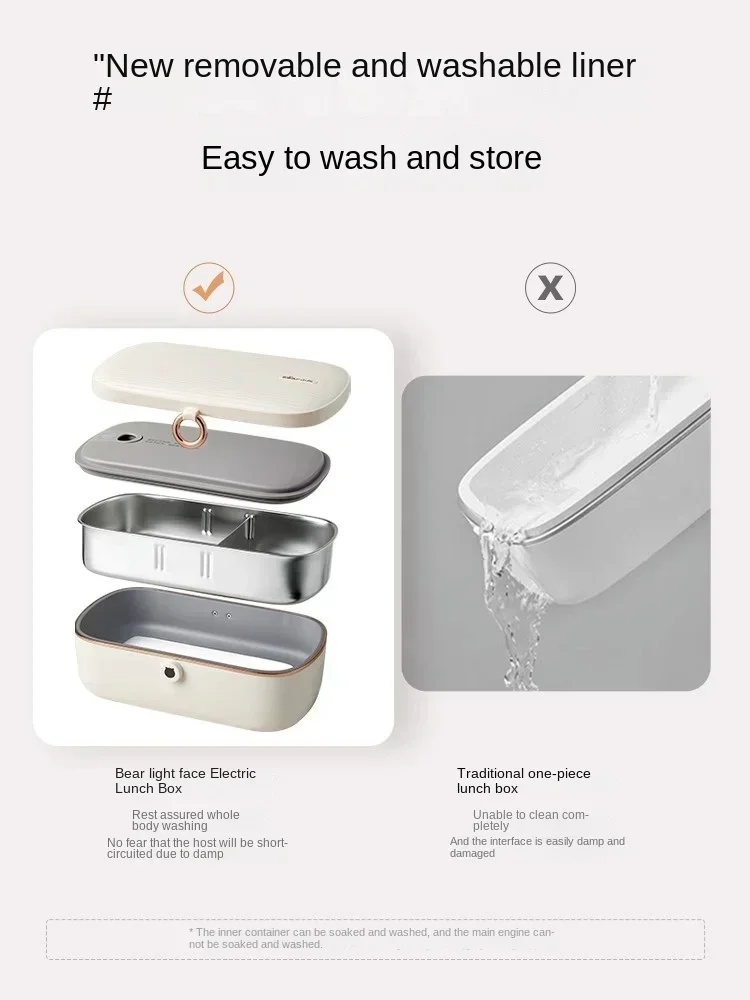 The electric lunch box can be plugged in and heated to keep warm  It is a lunch box for hot meals foroffice workers and students