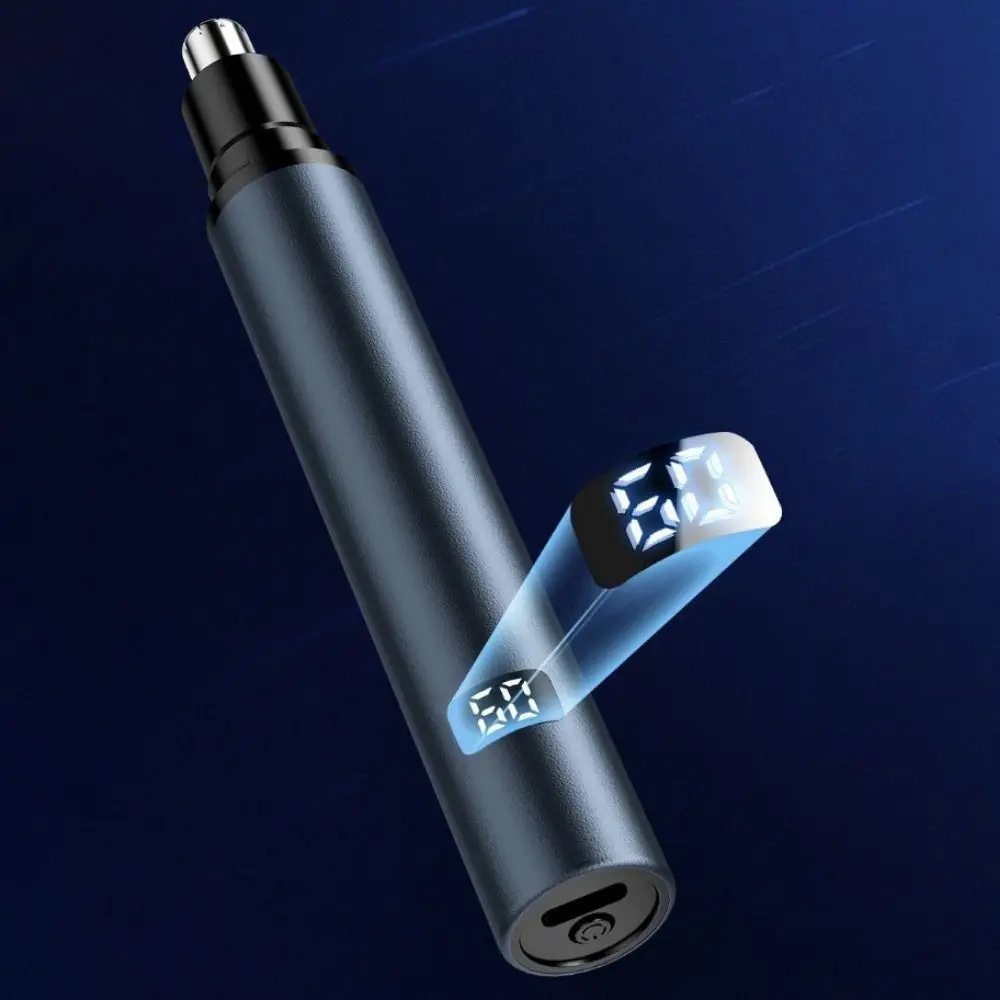 ماكينة تشذيب شعر الأنف الكهربائية القابلة لإعادة الشحن عبر USB، ماكينة تشذيب غير مؤلمة مقاومة للماء، مزيل شعر الأنف، شاشة رقمية آمنة