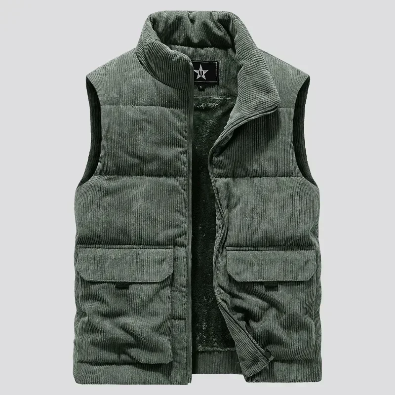 

New Winter Fashion Wool Vest Male Cotton-Padded Vests Coats Men Sleeveless Vest Jackets Warm Waistcoats Clothing Plus Size 6XL