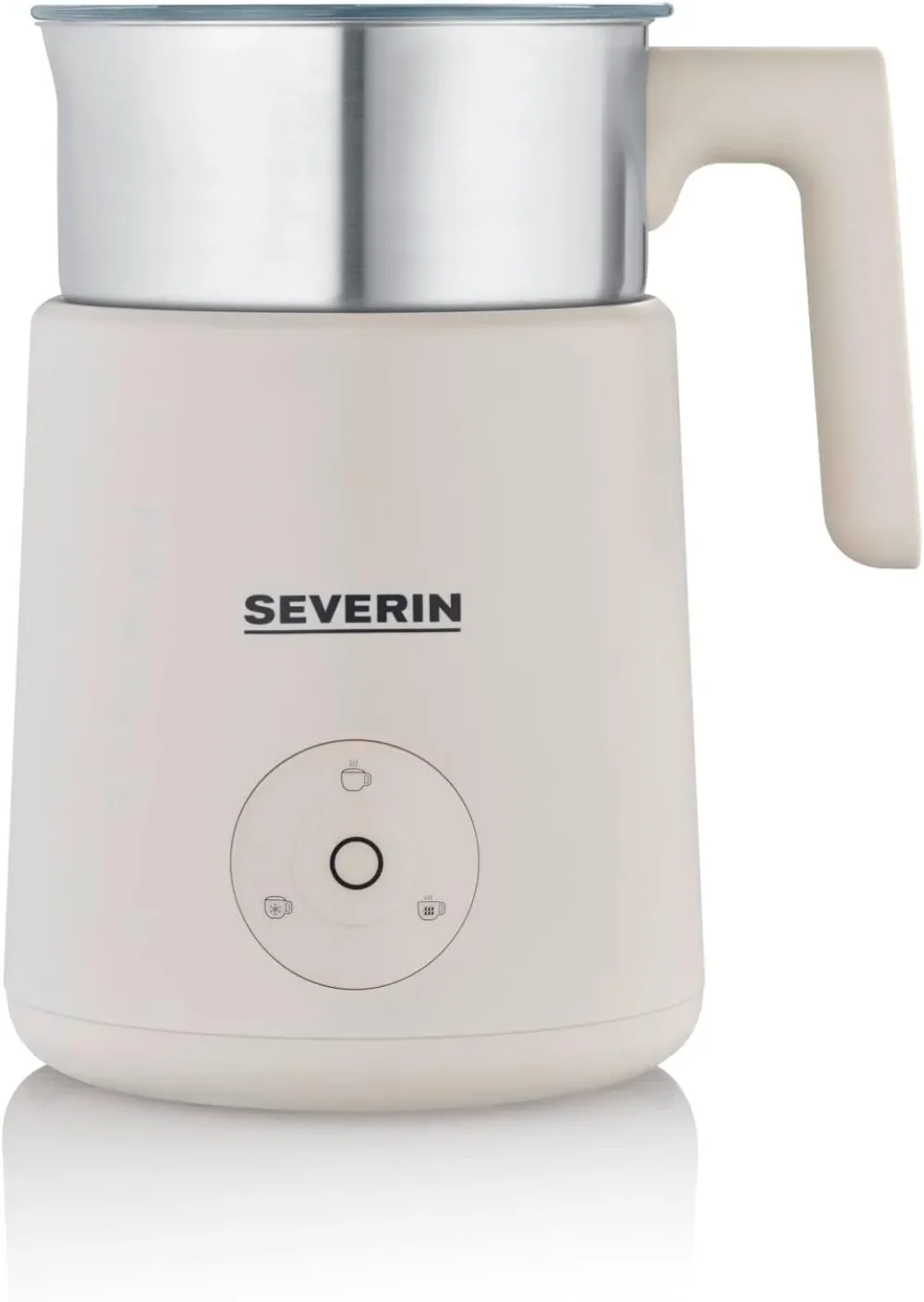 SEVERIN Espumador de leche por inducción, espumador eléctrico apto para el lavavajillas, espumador de leche, acero inoxidable cepillado