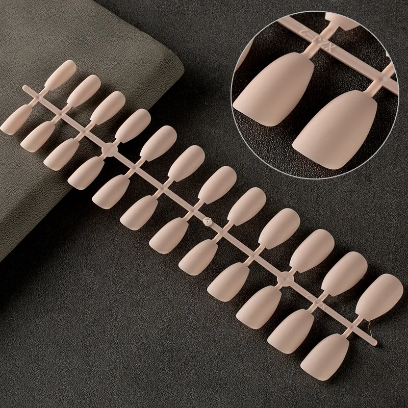 1~5PCS French Nail Tips False Fake Nails Medium Short Long Rectangular False Nail Easy Wear for Home Office Wear Press on Nails