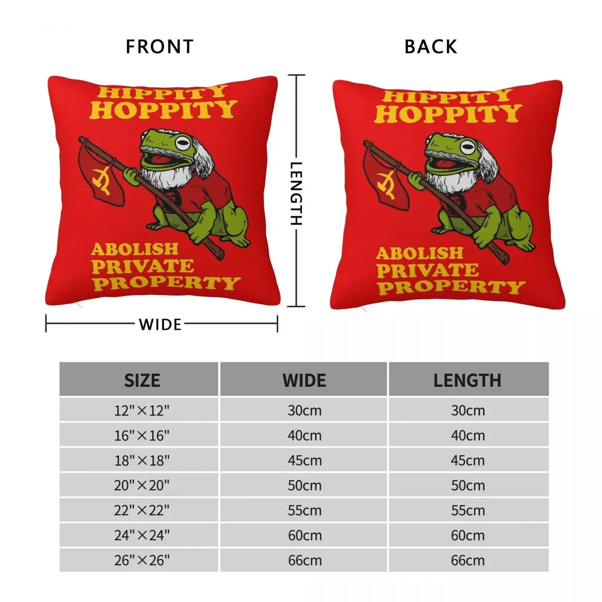 Hippity Hoppity Abolish Private Property Square Pillowcase Pillow Cover Cushion Decor Comfort Throw Pillow for Home Living Room