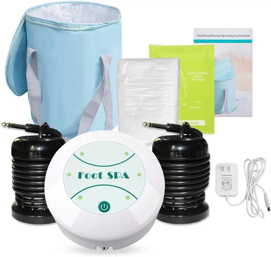 

Portable Ionic Detox Foot Bath Machine with Foldable Tub, Ion Cleanse System for Home Use