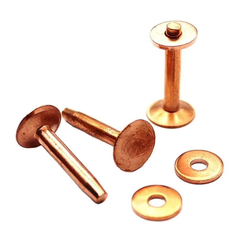 Brass/Copper Leather Rivets And Burrs 9mm 10mm 11mm 12mm