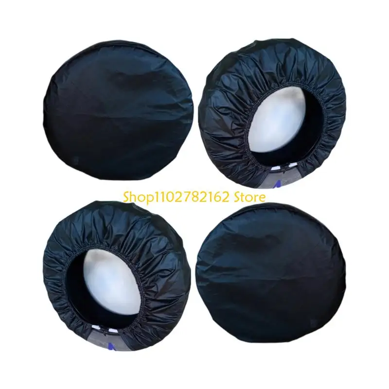 

547B 4 Pieces Black Protective Covers For Truck Motorhomes Campers Tires Anti Fade Easy Installation All Weather Use