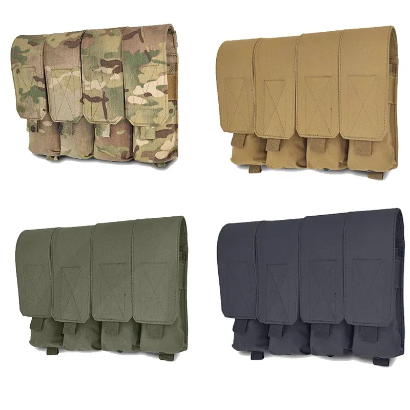 Airsoft Magazine Pouch Tactical 762 Quadruple Mag Pouch Multicam Carrier Molle Magazine Bag Gear