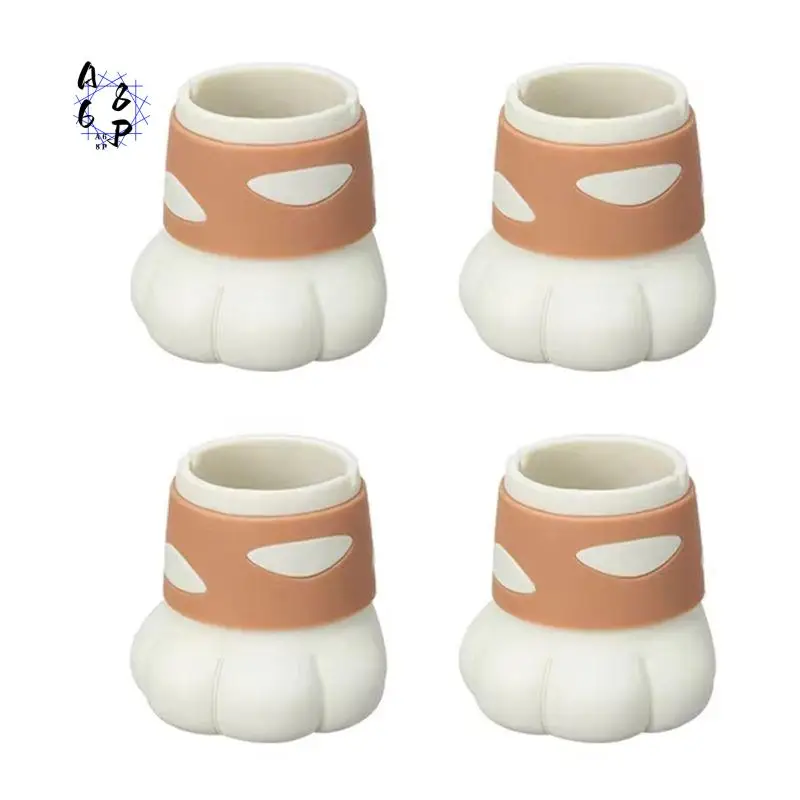 

A68P-силиконовые накладки на ножки стула, нескользящие чехлы на ножки мебели с дизайном кошачьих когтей, защитные накладки на пол для ножек стола и стула