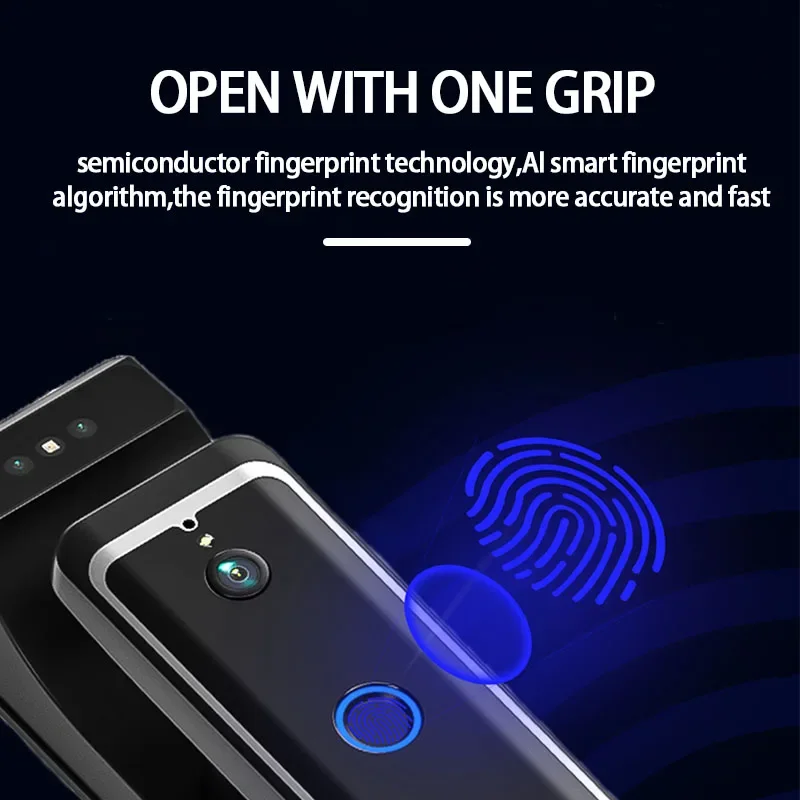 electronic front smart door lock 3d face recognition smart door lock tuya electric digital fingerprint smart door lock