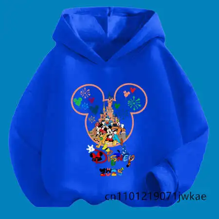 

Children Top+pants Kawaii Vacation Clothes Hoodie Minnie Mouse Girl and Boy Disney Fashion Disneyland Trip Cartoons 2025 Disney