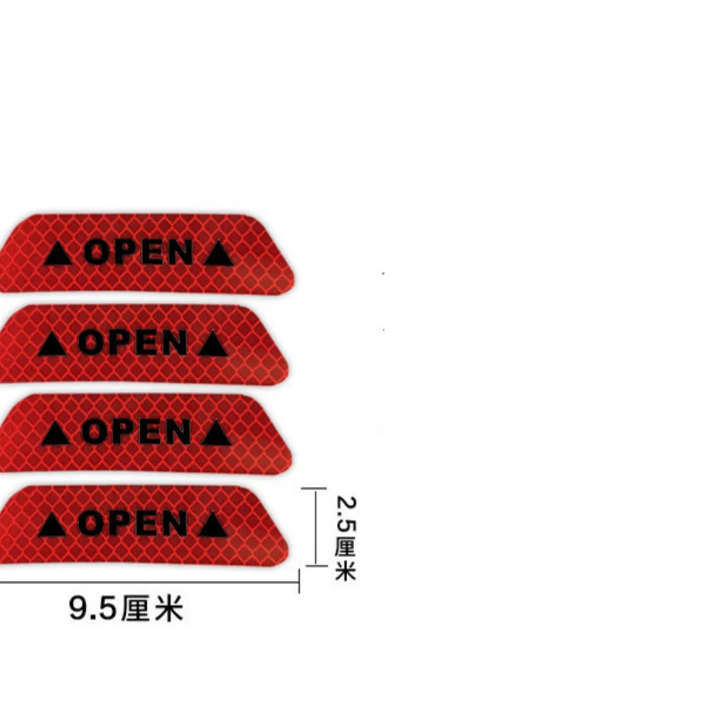 Car Door Warning OPEN Reflective Sticker For hyundai accent solaris tucson 2017 getz ix35 santa fe coupe i20 veloster ix25 creta