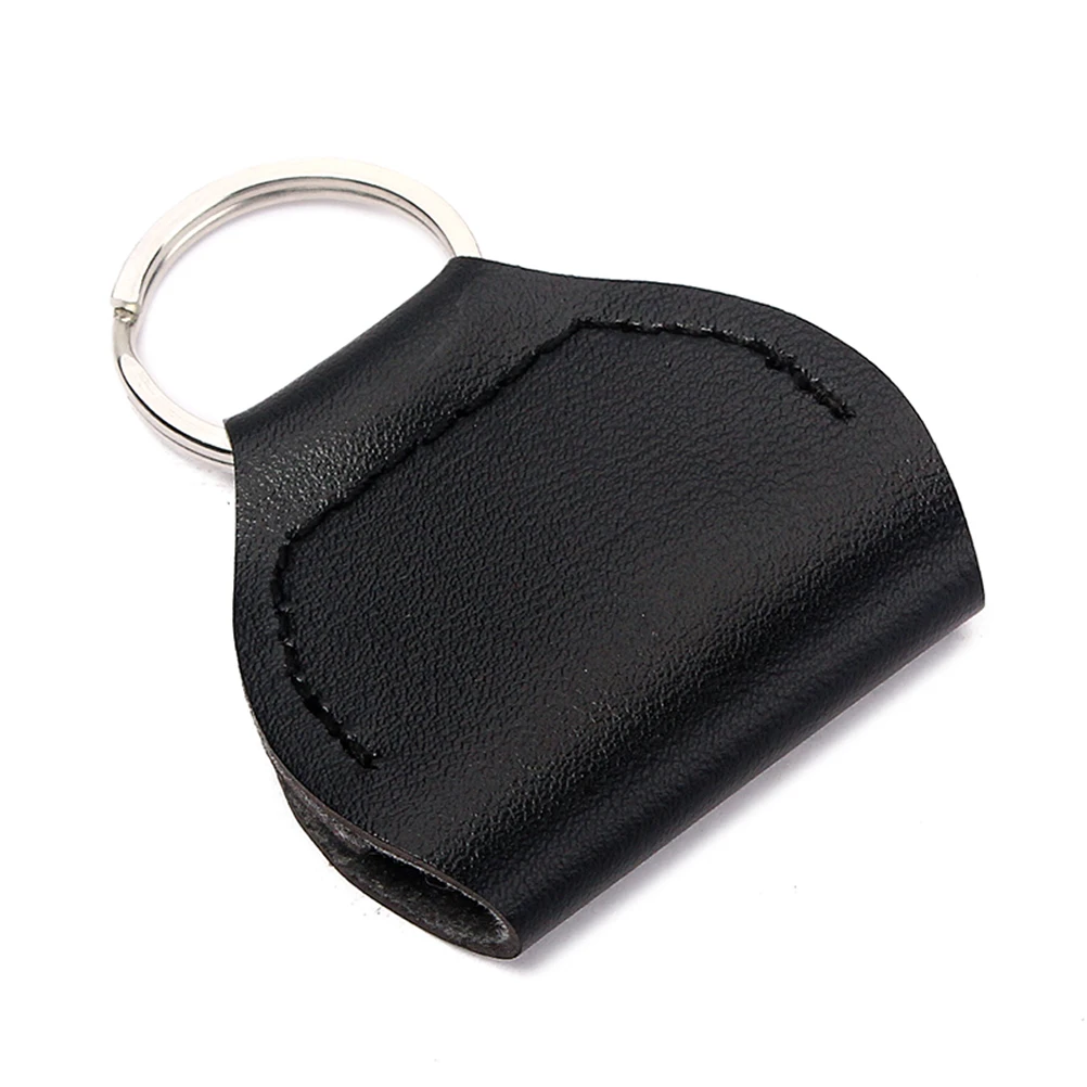 

1 pc Pu Keychain Guitar Pick Holder Bag Case For Picks Plectrum Storage Carry Durable With Ring L902 Black