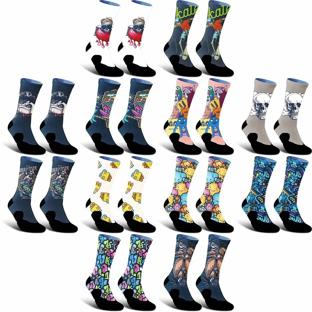 

No more random choices! Sweat - absorbing,durable cycling socks with creative prints.Turn cycling into a fashion show instantly.