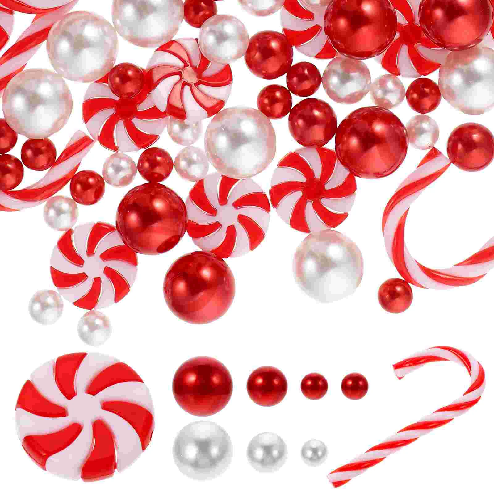 Inflatable Christmas Decorations Pearl Ornaments Vase Floating Accessories Filler Pearls for Red Xmas