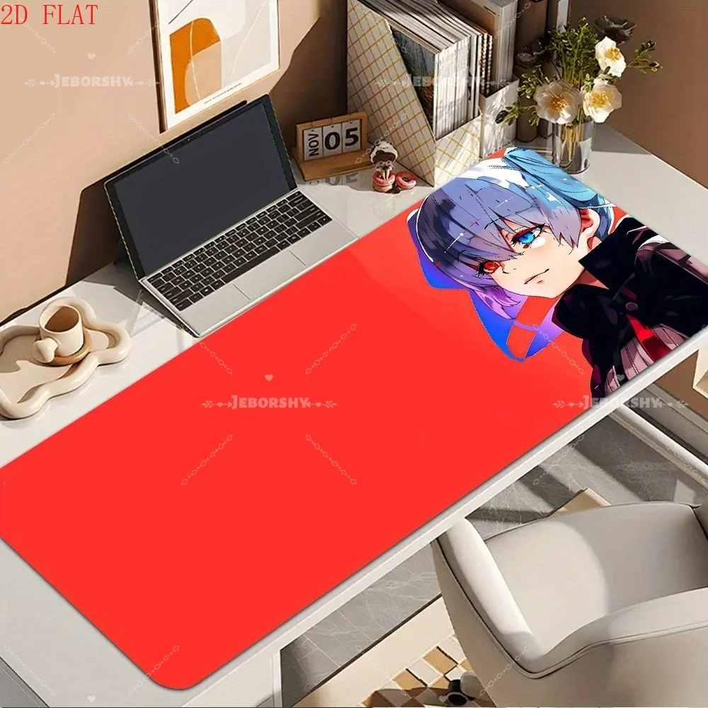 

Stylish Heterochromia Anime Girl Art Mouse Pad, Non-Slip Desk Mat, Ideal Gift for Anime Themed Desk Decor