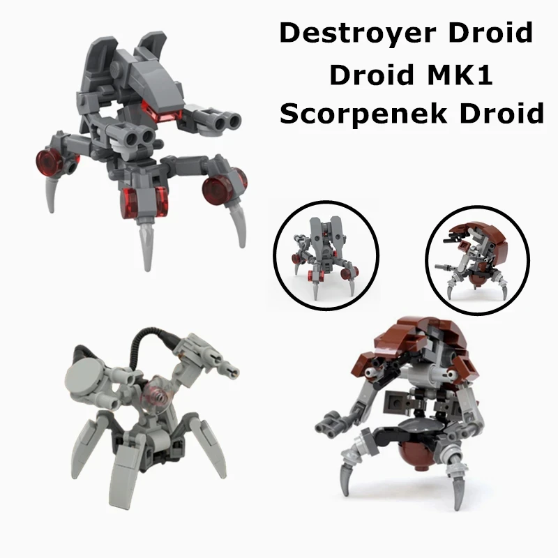 

MOC Building Blocks Space Wars Weapon Scorpenek Droid Destroyer Droideka Droid MK1 Annihilator Assembly Bricks Kid Toys Gift