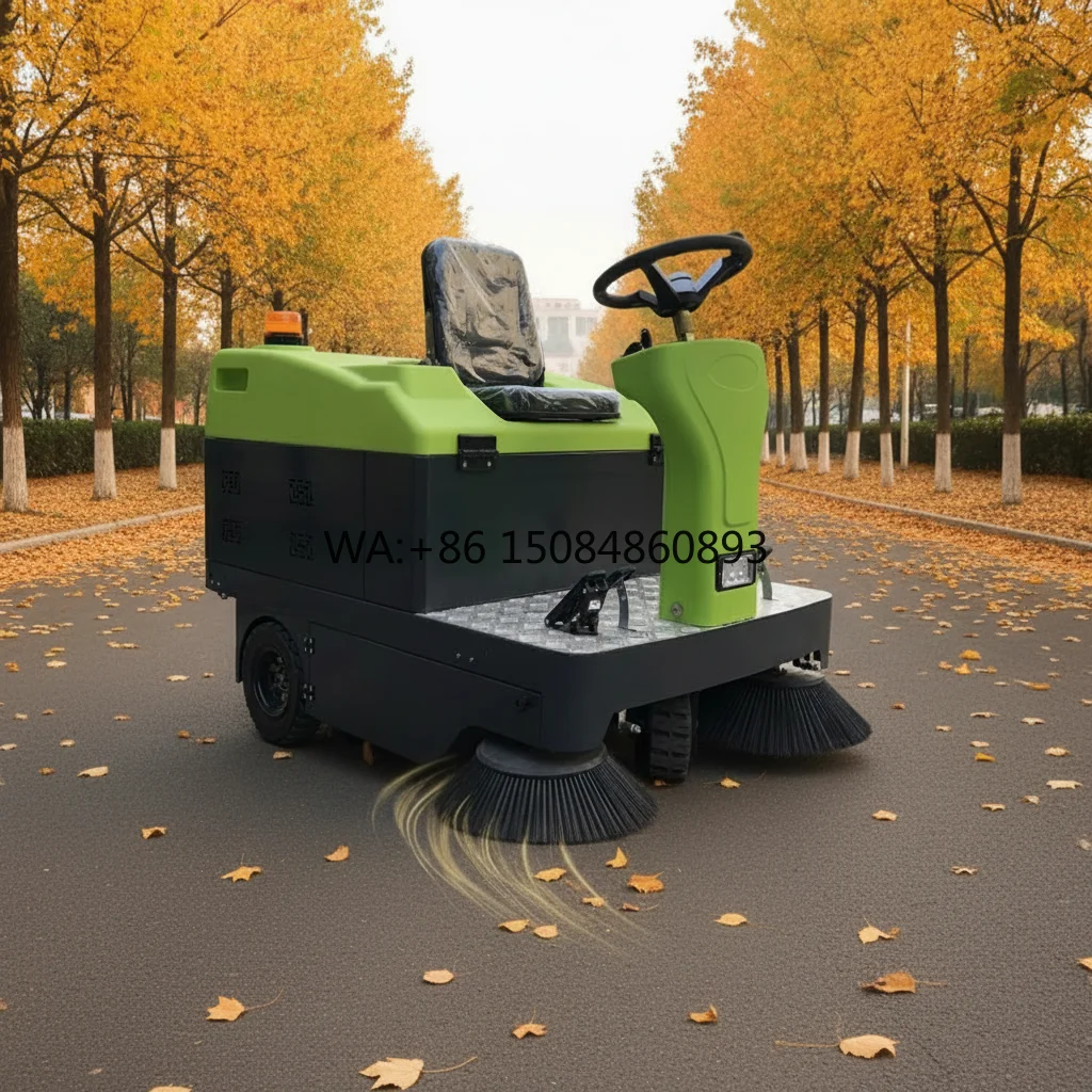 Leaf SweeperUCARRY Commercial Electric Motor Ride-On Sweeper For Courtyard Garden & Runway Cleaninggardeninggiardinaggio