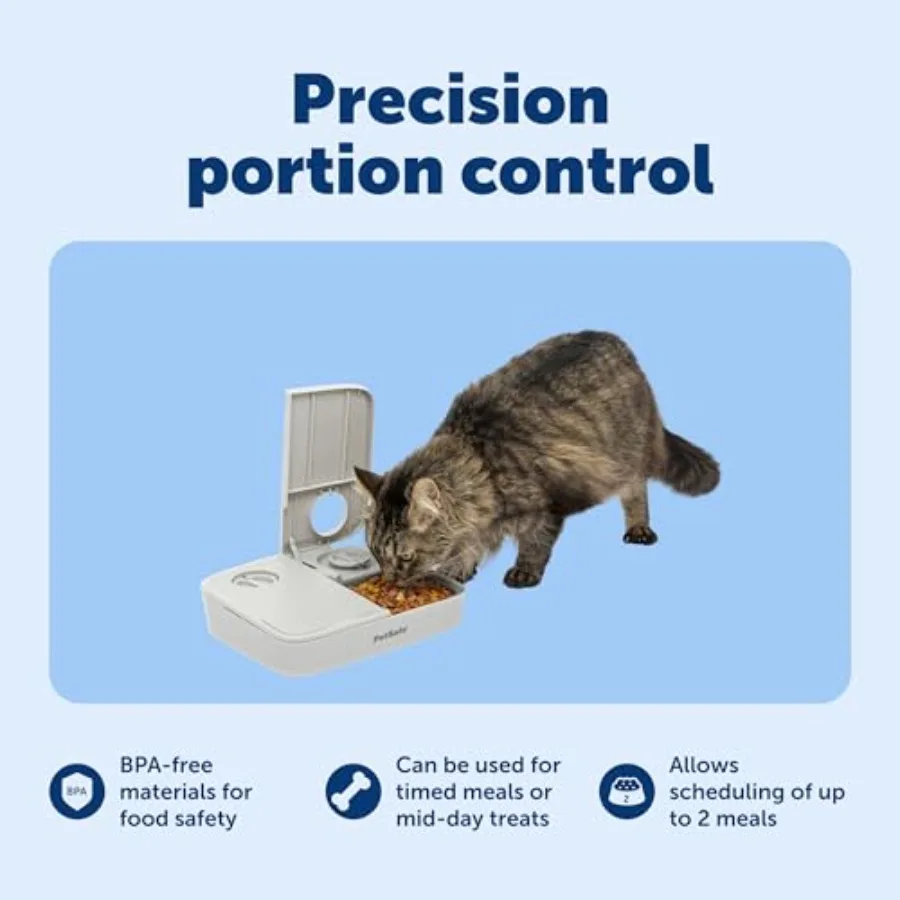 【Spot goods】Analog 2 Meal Programmable Pet Feeder Automatic Dog and Cat Feeder - Dry or Semi-Moist Pet Food Dispenser Slow Feed view 4
