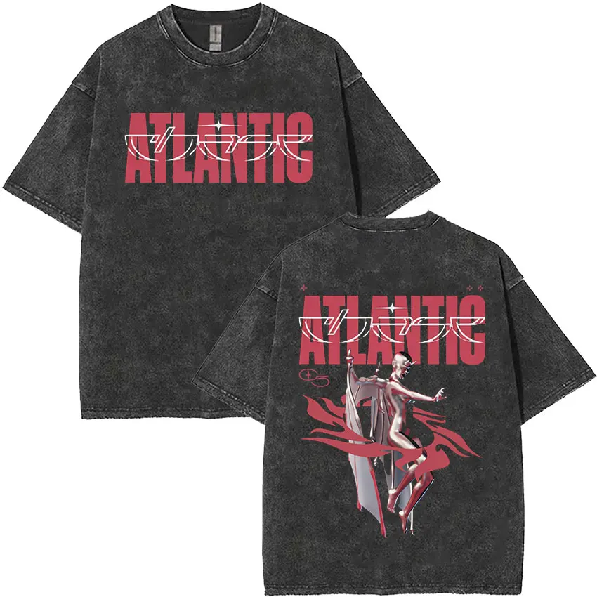Chase Atlantic Lost in Europe and UK Tour 2026 Vintage Washed T Shirts Men's Women Hip Hop Harajuku Oversized T-shirt Streetwear