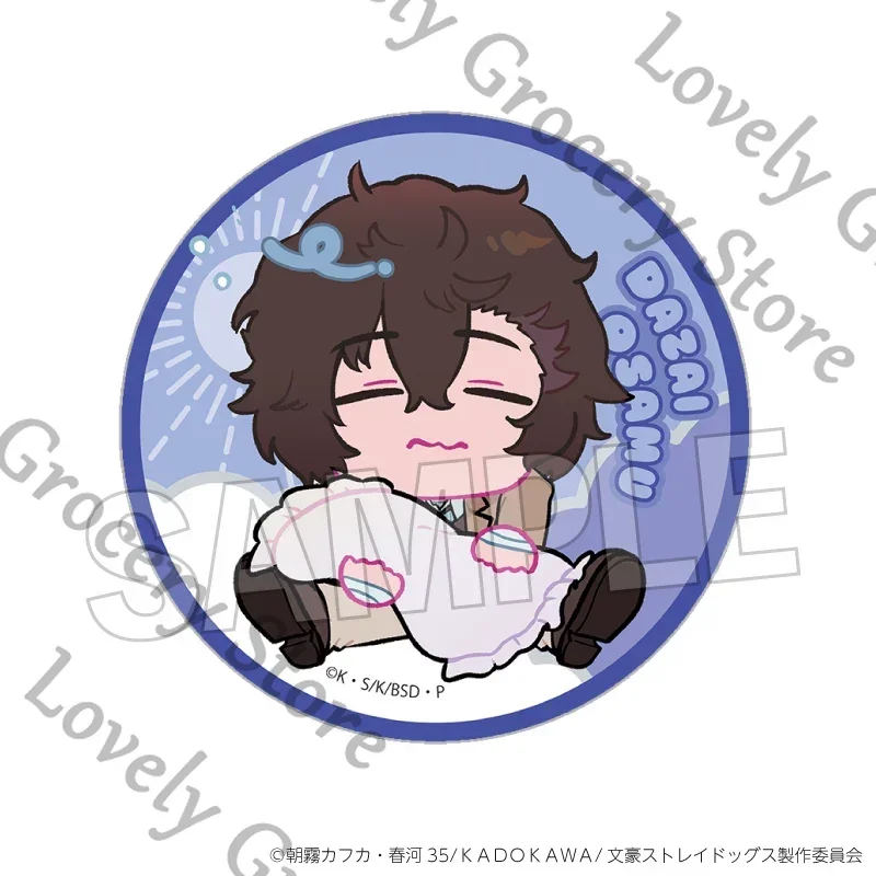 Bungo Stray Dogs Fyodor D Nikolai Gogol‌ Dazai Osamu Cosplay Anime Badge Emblem Genuine 56mm Brooch Cartoon Widget Pendants Fans view 4