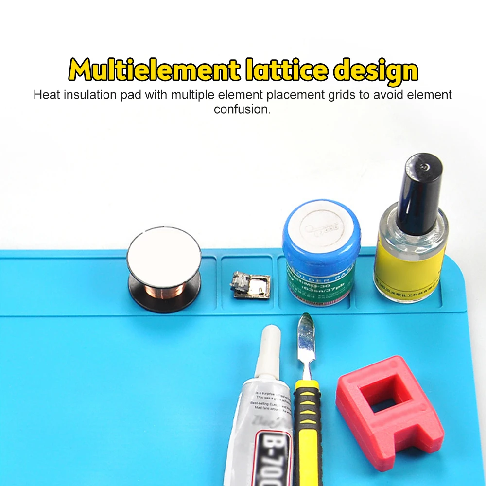 Imagem -03 - Esteiras de Tabela de Silicone Resistentes ao Calor Esteira de Isolamento Térmico para o Reparo do Computador do Ferro de Solda
