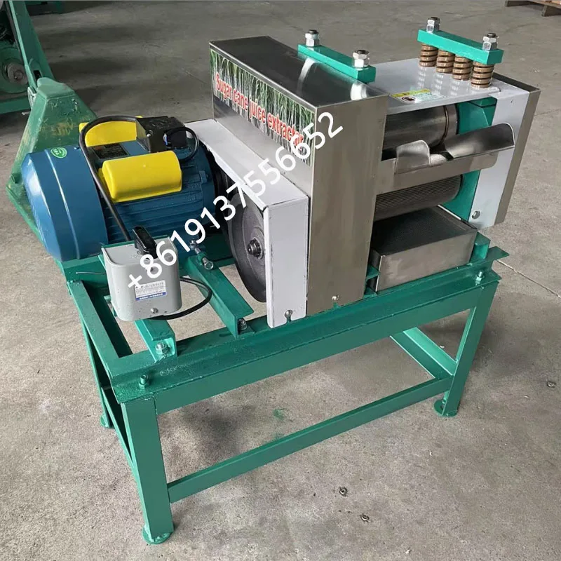 Espremedor elétrico de cana-de-açúcar, prensa 0.5t, aço inoxidável, processamento de alimentos, espremedor comercial, equipamento de espremimento de frutas