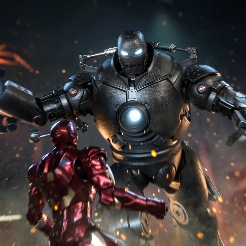 Original ZDTDS Iron Man Tony Stark Whiplash Blacklash Iron Monger MK3 Action Figure Sammlung Film Modell Puppe Spielzeug WEIHNACHTEN Geschenke – Detail 5
