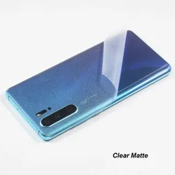 Transparent 3D Carbon Fiber Soft Film For HUAWEI P40 P30 P20 Pro Mate 30 Matte Drawing Phone Back Sticker For Nova 5 Plus 3e 3i