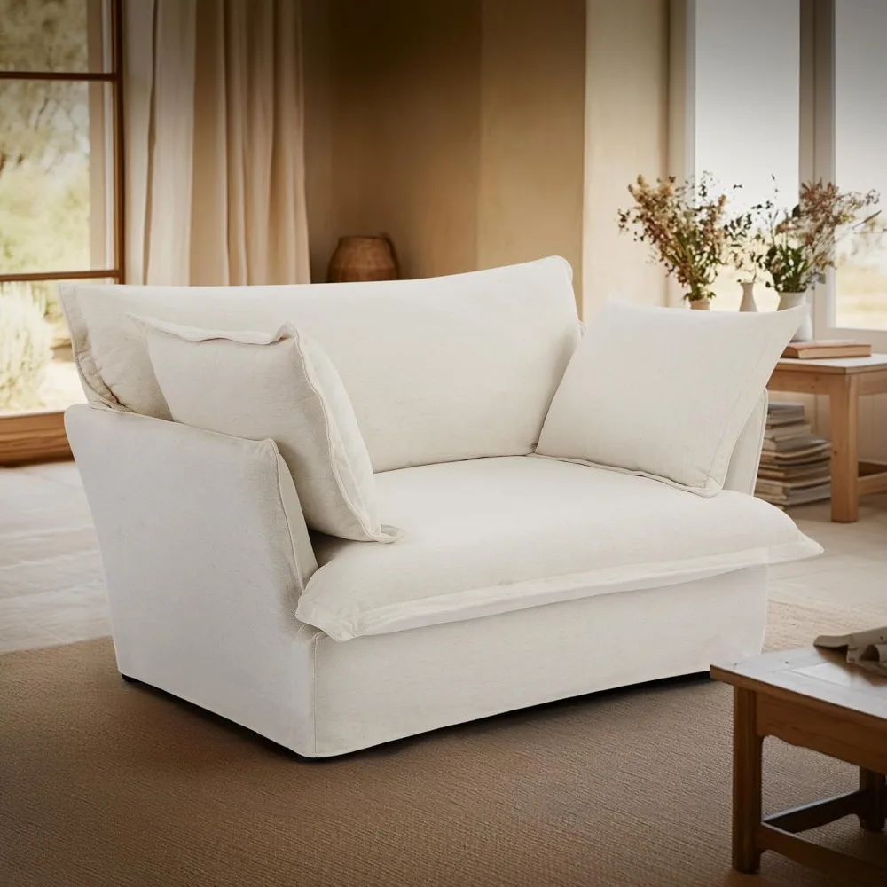 

50.4" Oversized Accent Chair Single Sofa Chair with Deep Seat Upholstered Cloud Chairs Soft Comfy Armchair
