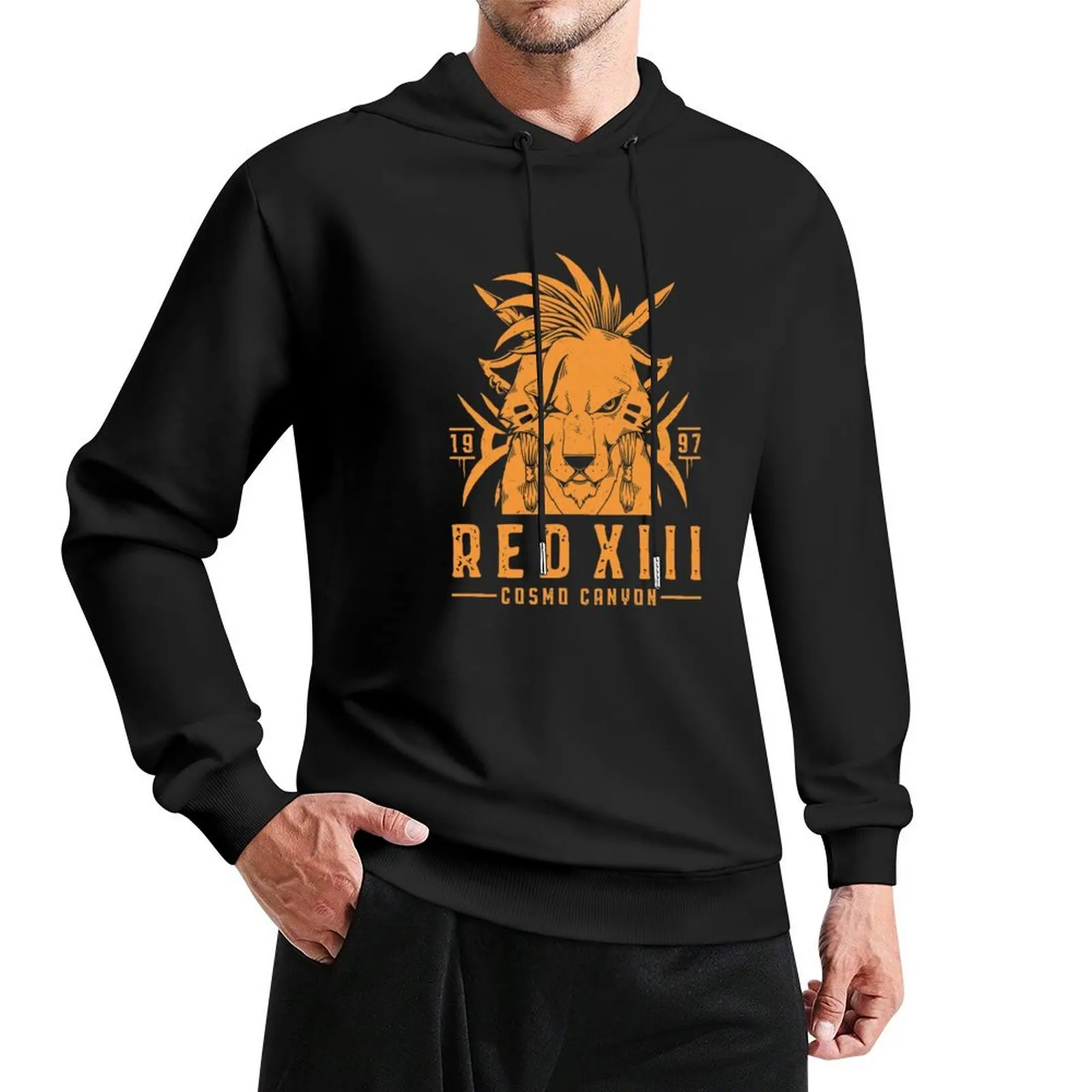 

Red XIII Pullover Hoodie korean autumn clothes graphic t shirts men hoodie man