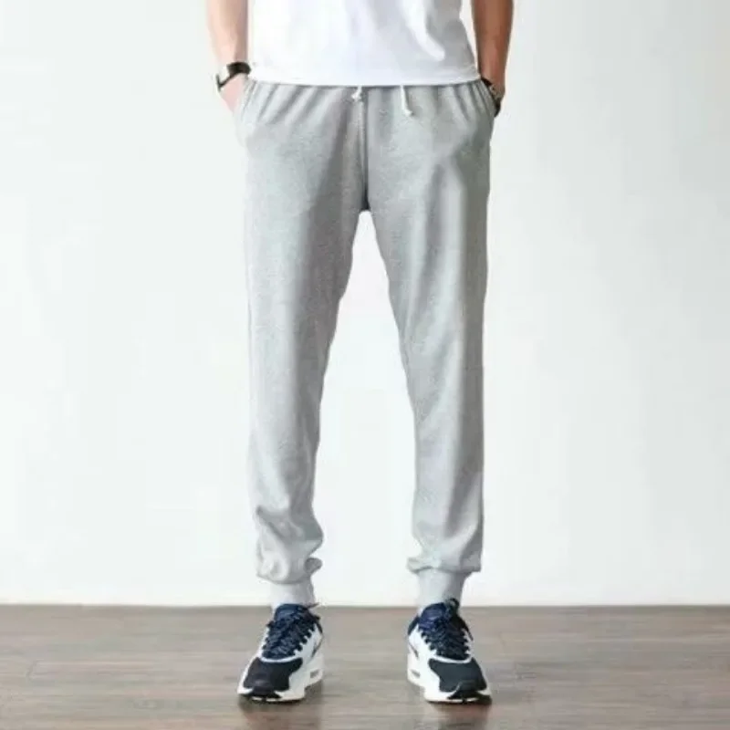 

Male Sports Pants Cotton Trousers Grey Men's Sweatpants Plain Autumn and Winter Harem Welcome Deal Loose Big Size Sport Flated